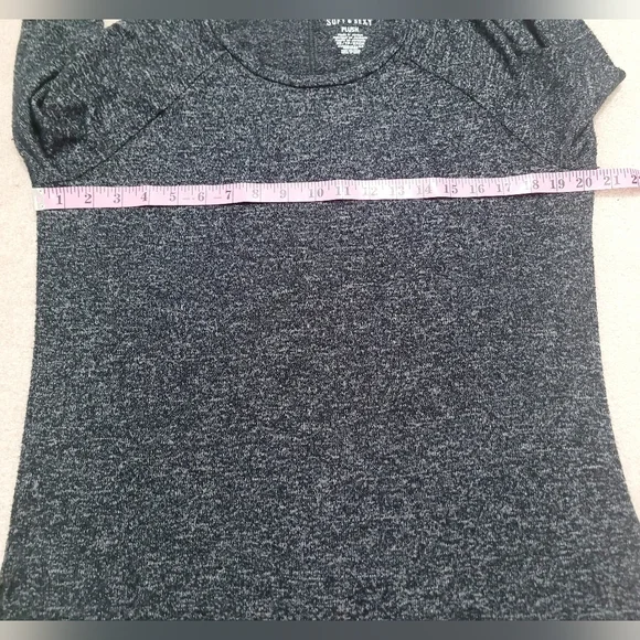 American Eagle Soft & Sexy Plush Long Sleeve Oversized Tunic Top XS Heather Gray - Picture 8 of 12